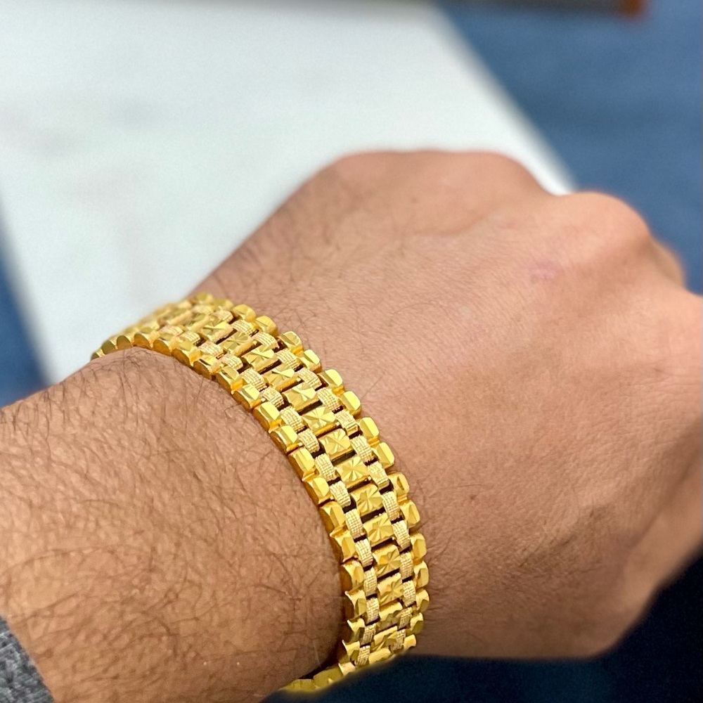 Men’s Bracelet, 24k Gold Plated Brac for Men, Men’s Jewelry Gift